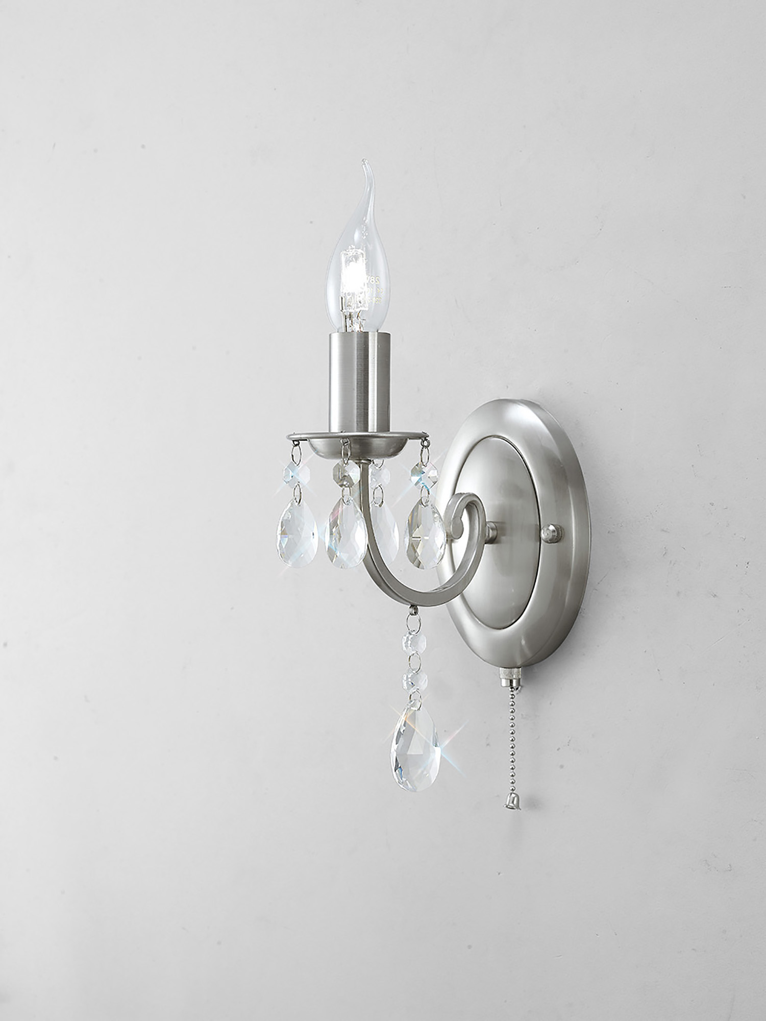 IL30971  Kyra Crystal Switched Wall Lamp 1 Light
